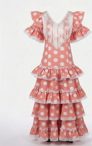Traje Flamenca Niña Hecho a Mano Talla 6/7