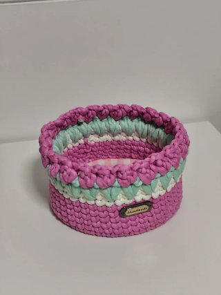 Cesta crochet hecha a mano