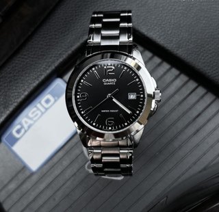 Orologio Casio Quarzo Nero Argento
