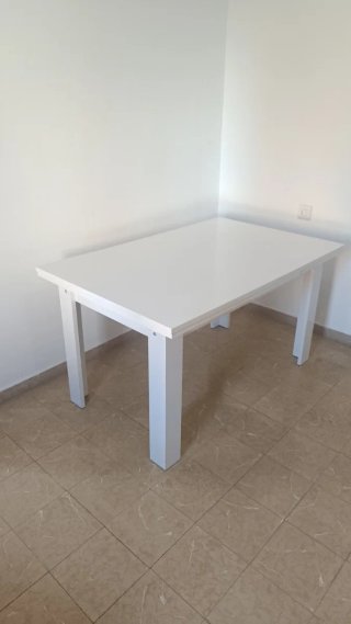 Mesa comedor extensible blanca 140x90 (hasta 240)
