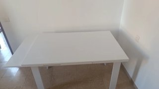 Mesa comedor extensible blanca 140x90 (hasta 240)