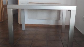 Mesa Comedor de hierro y cristal