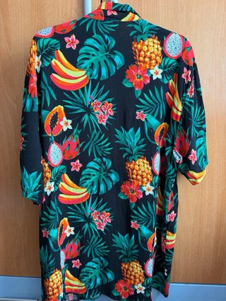 Camicia vintage con stampa di frutta tropicale taglia X
