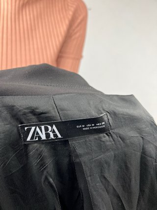 Vestido Blazer Zara Negro Sin Mangas