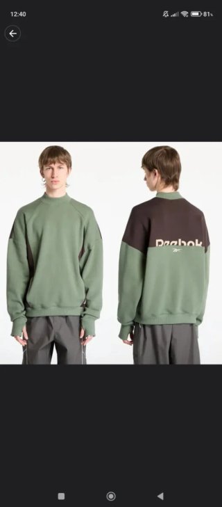 Sudadera Reebok French Terry Crewneck Verde