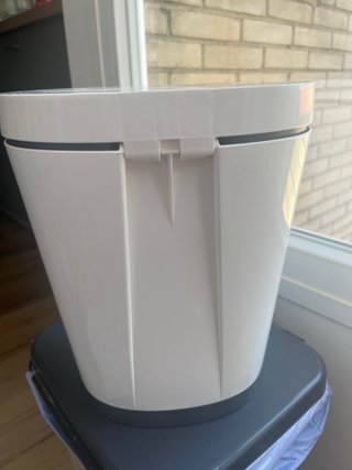 Cubo basura 10L blanco y gris
