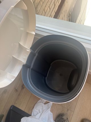 Cubo basura 10L blanco y gris