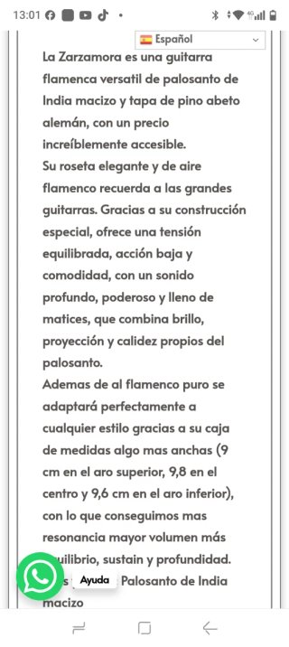 Guitarra flamenca roja autoamplificada