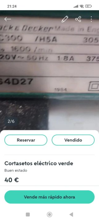 Cortasetos eléctrico verde