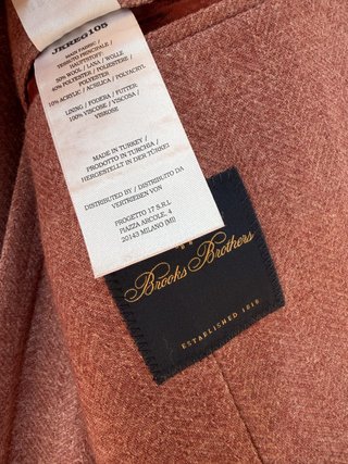 Brooks Brothers Blazer Mattone Tg. 52 (42R)