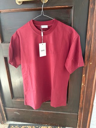 T-shirt Dior rossa bordeaux