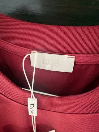 T-shirt Dior rossa bordeaux