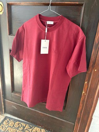 T-shirt Dior rossa bordeaux