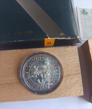 5000 Pesetas 1990 Plata quinto centenario