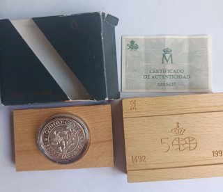 5000 Pesetas 1990 Plata quinto centenario