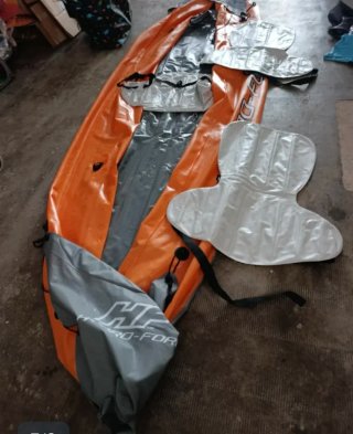 Kayak hinchable 3 plazas naranja
