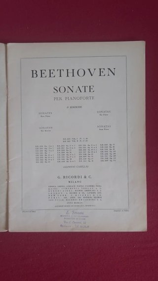 Spartiti Beethoven Op. 13 e Op. 27 N. 2. 1953-54.
