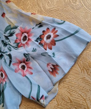Vestito Anna Moda floreale azzurro