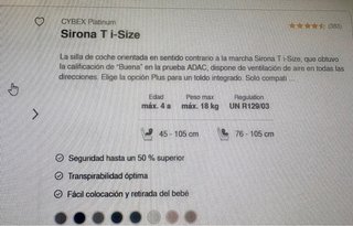 Silla de coche CYBEX Sirona T i-Size