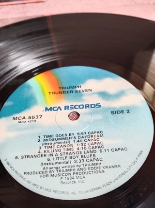 TRIUMPH thunder Seven 1984 LP vinilo ed. USA