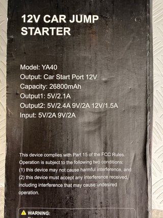 Arrancador Coche YaberAuto YA40 26800mAh