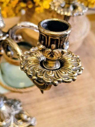 Candelabro porta velas antiguo vintage
