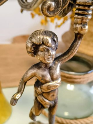 Candelabro porta velas antiguo vintage