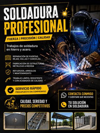 SOLDADURA PROFESIONAL A DOMICILIO