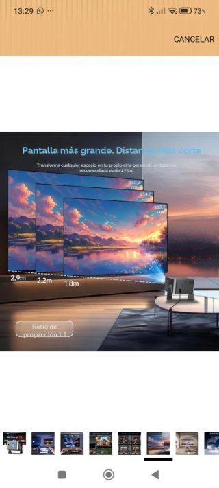 Proyector Google TV Plata
