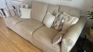 Sofá Ikea Beige Tela