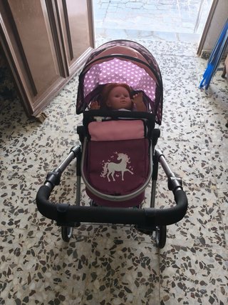 Macchinina rosa per bambole con tettuccio