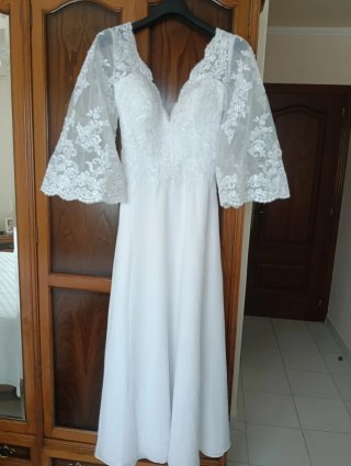 Vestido de Novia Encaje Manga Larga
