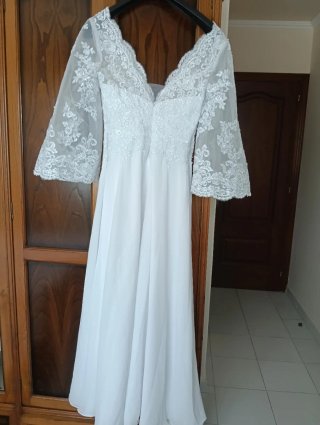 Vestido de Novia Encaje Manga Larga