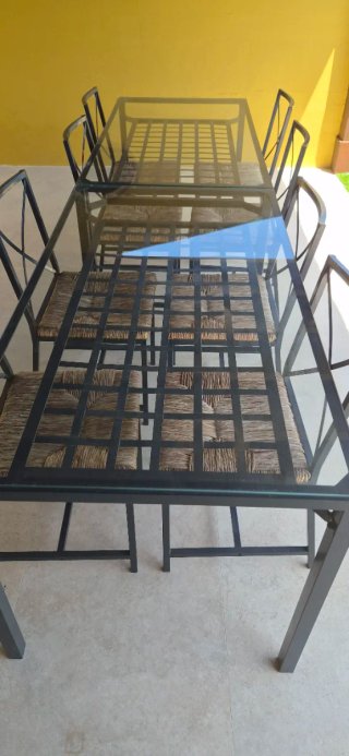 Conjunto 2 mesas + 8 sillas terraza
