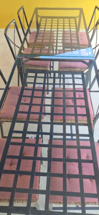 Conjunto 2 mesas + 8 sillas terraza