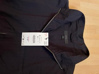 Chaqueta cuadros Zara negra
