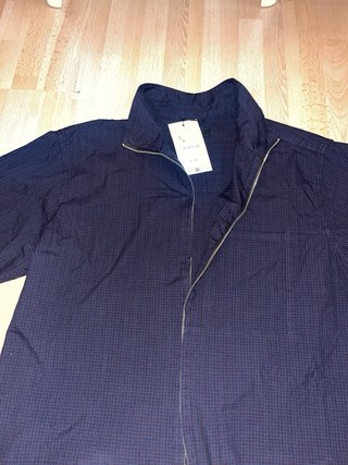 Chaqueta cuadros Zara negra