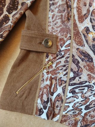 Giacchetta vintage Luis Civit con stampa animalier, taglia 44