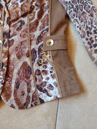 Giacchetta vintage Luis Civit con stampa animalier, taglia 44