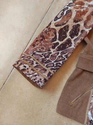 Giacchetta vintage Luis Civit con stampa animalier, taglia 44