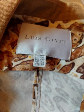 Giacchetta vintage Luis Civit con stampa animalier, taglia 44