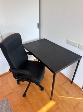 Mesa comedor/oficina negra 110x67