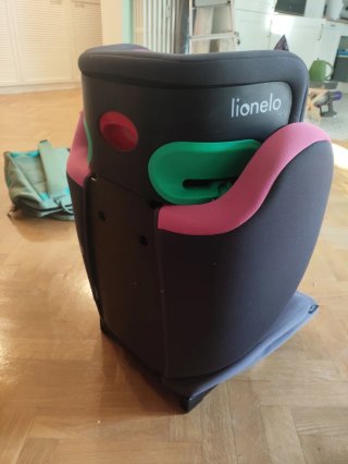 Silla coche infantil negra y rosa