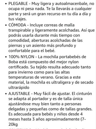 Mochila portabebés Boba