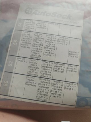 Cadenas de tela para nieve AutoStock (talla 58)