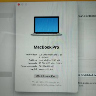 MacBook Pro 16GB RAM 512GB SSD