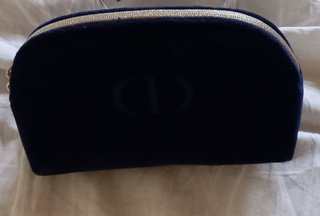 Pochette Dior velluto blu
