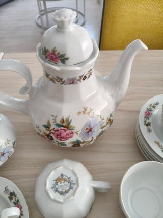 Juego de café Santa Clara porcelana floral