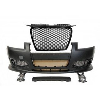 Paragolpes Delantero Audi A3 05-08 Look RS3 Black