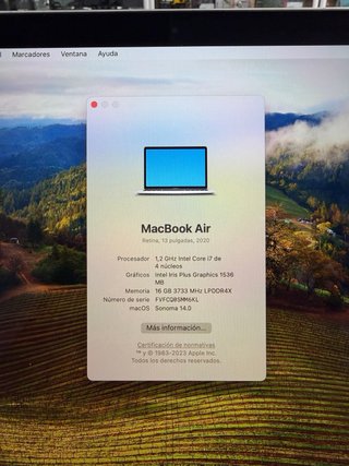 MacBook Air 2020 i7 16GB RAM 512GB SSD